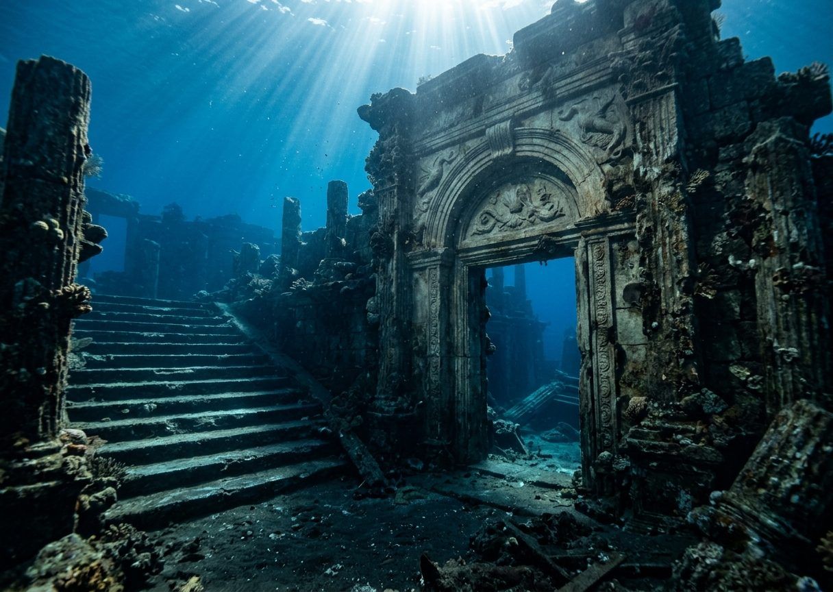 Sunken city underwater
